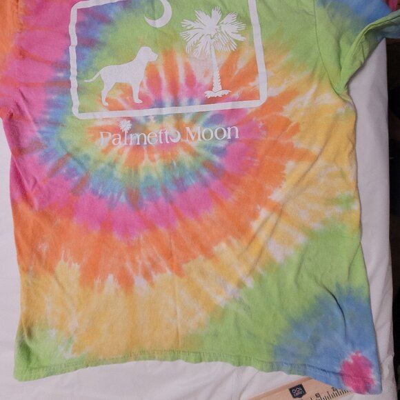 Palmetto Moon Tie Dye T Shirt with Dog, Multi Color Size Large - Picture 11 of 15